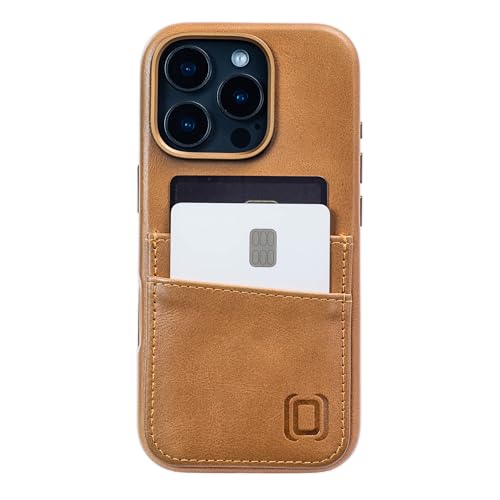 Coque iPhone 16 Pro cuir véritable Dockem pour ne plus oublier vos cartes