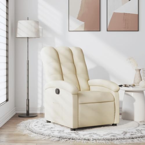 Azzrora Sedile Massaggiante, Sedia Massaggiante, Poltrone Massaggianti, Poltrona Reclinabile in Tessuto Crema