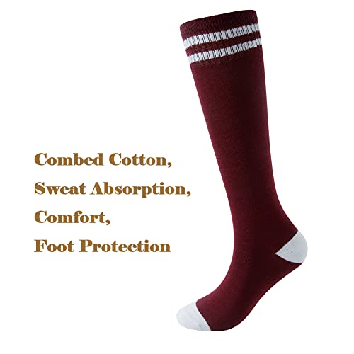SOCKSDIARY 1 pairs 6-10Y Knee High Socks for Kids, Cotton Soccer Socks for Boys, Girls, Toddlers Aged — view 2
