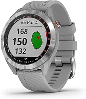 Garmin Approach S40, Stylish GPS Golf Smartwatch, Lightweight With Touchscreen Display, Gray/Stainless Steel