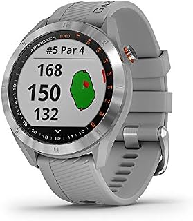 Garmin Approach S40, Stylish GPS Golf Smartwatch, Lightweight with Touchscreen Display, Gray/Stainless Steel