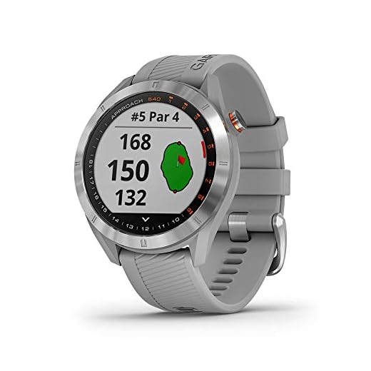 Garmin Approach S40, Stylish GPS Golf Smartwatch, Lightweight with Touchscreen Display, Gray/Stainless Steel