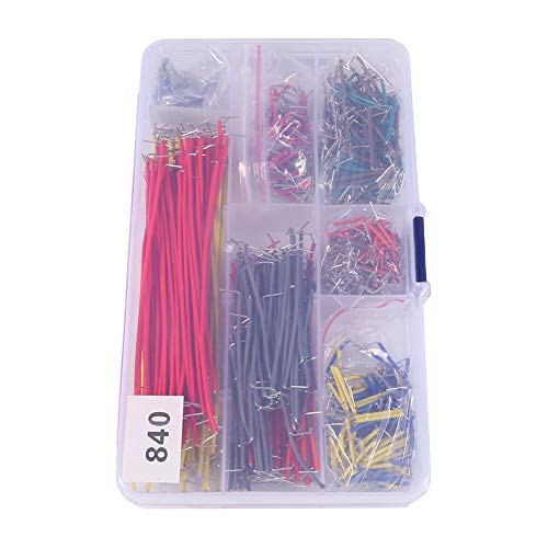 Organizer 840 Pieces Preformed Breadboard Jumper Wire Kit 14 Lengths Assorted Jumper Wire for Breadboard Prototyping Solder Circuits - Thumbnail 3
