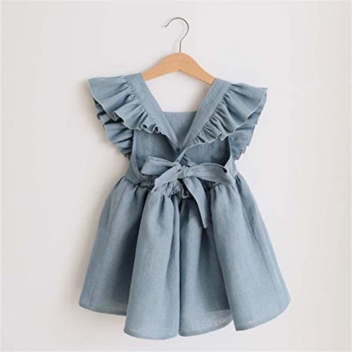 Kids Girls Cold Shoulder Short Sleeve Casual Swing Dresses with Pockets Independence Day s Birthday3