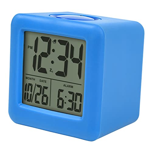 Equity 73005 Blue Soft Cube Lcd Alarm Clock With Smart Light #TOP1