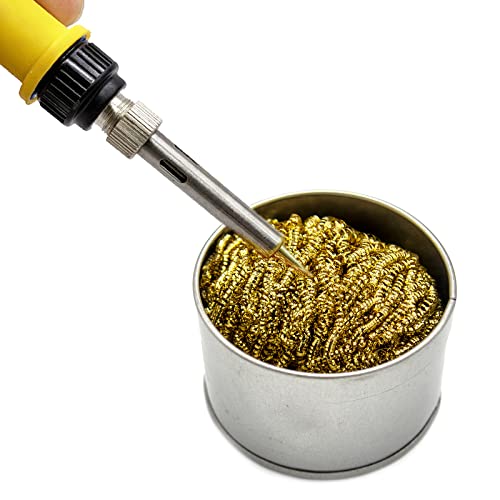 Image of Soldering Iron Holder Stand with Ball Shell Holder including Cleaning Sponge, Solder Tip Slots and Solder Tip Cleaner (Pack of 2)