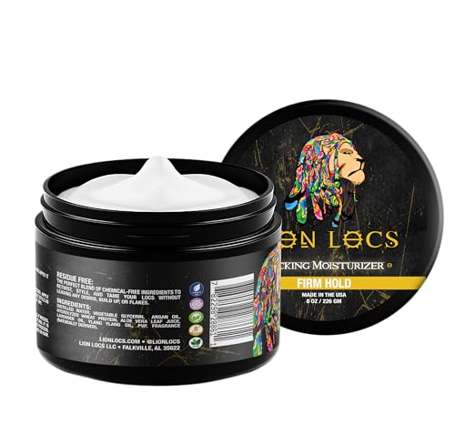 Lion Locs Hair Locking Dreads Moisturizer for Dreadlocks, Locks, Microlocs, Interlocks, Braidlocks, Braids, Fauxlocs, Twistlocks, or Sisterlocks (8oz) (Firm)