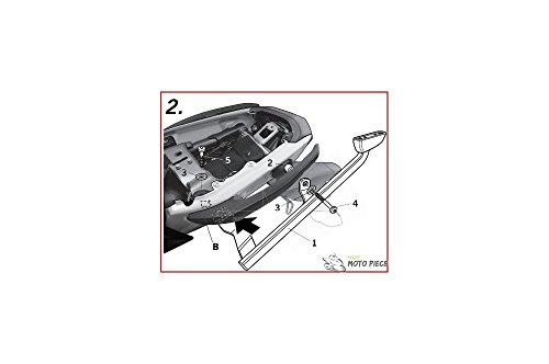 Shad K0ER62ST Soporte de Baúl para Kawasaki Er6 N-F, Negro