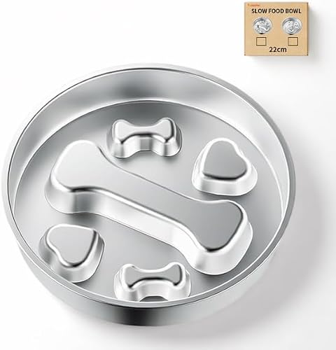 Slow Feeder Dog Bowls, 304 Stainless Steel, Non-Slip, Large Capacity