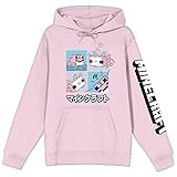 Minecraft Axolotl Long Sleeve Cradle Pink Adult Hooded Sweatshirt-3XL