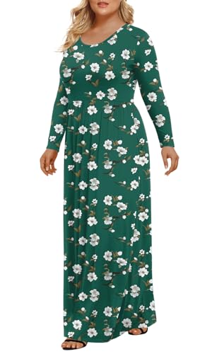 Image of LONGYUAN Women's Plus Size Maxi Dresses for Curvy Women Casual Long Dress XL-6XL