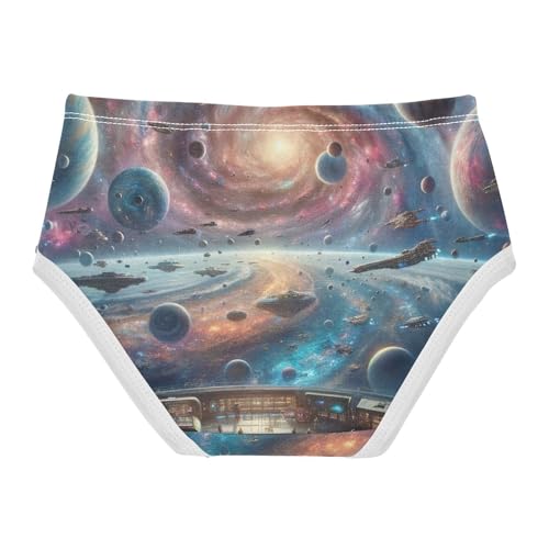 Cotton Girls Underwear Toddlers Science Fiction Space Planet Cute Panties Girl Animals Briefs Undies Kids 2t2