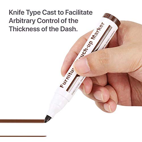 Boxgear Furniture Markers Touch Up - Set Of 13 Wood Furniture Repair Kit - Wood Markers Pen And Wax Sticks Crayons With Sharpener For Stains, Scratches, Floors, Carpenters, Cover-Ups, Molding Repair #TOP2