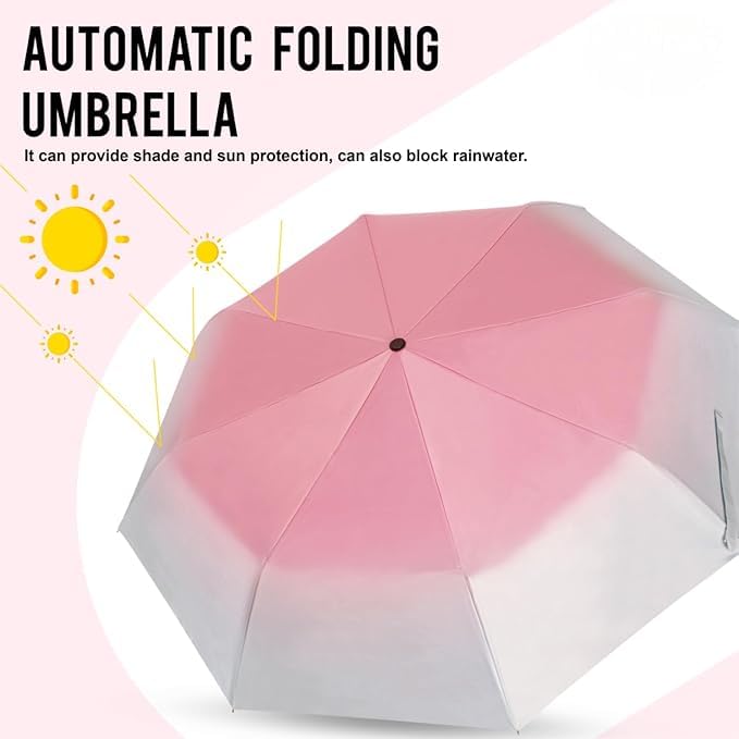 Image of TEKCOOL Umbrella, UV Big Size Umbrella for Sun Protection Rain Windproof Strong large 3 fold for men women kids boys girls Perfect small & stylish Windproof & Compact(Green)