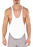 Gary Majdell Sport Mens White Bodybuilding Gym String Posing Tank Top New Size Small
