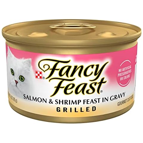 Fancy Feast Grilled Wet Cat Food Salmon and Shrimp Feast - (24) 3 oz. Cans Cover