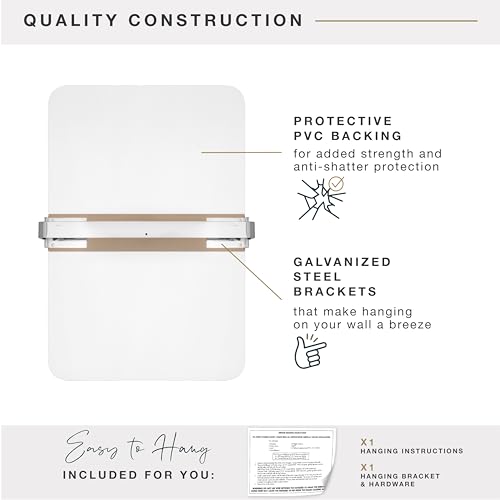 MCS Modern Pivot Frameless Mirror, 20 x 30 Inch, Nickel by MCS - Image 4