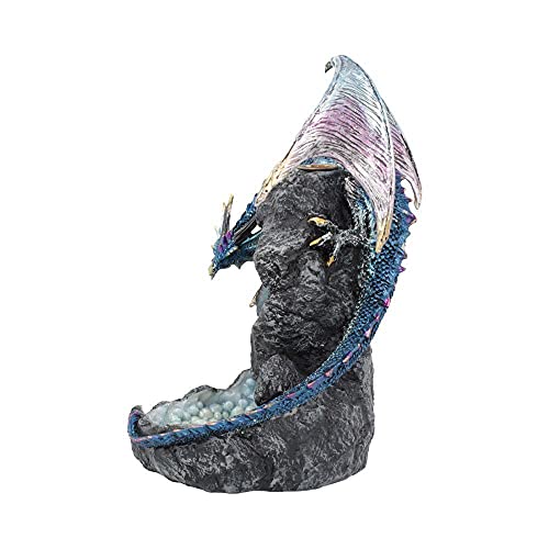 Dragon Intrigue Nemesis Now brûle-encens à refoulement bleu 21,5 cm pour cônes - 3