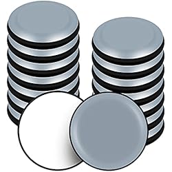 Patines Regulables Para Muebles VABNEER Deslizadores para Muebles, 16 Piezas PTFE Teflón Redondos Autoadhesivos Planeadores para muebles, Mover Muebles Pesados para Pisos Lisos (Redondos, 19mm)