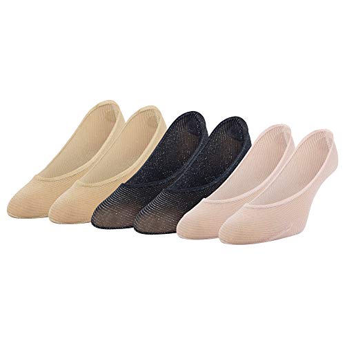 PEDS Women's Sparkle Liner Nylon Ribbed with Lurex, Nude, Black, Blush, Shoe Size: 8-12