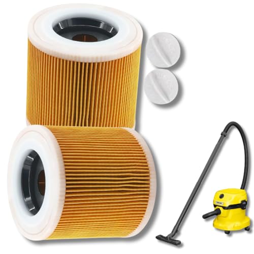 UTIZ 2pcs Cartridge Filter for Karcher WD 2 Plus Wet & Dry Vacuum Cleaner Replacement (2 x Filters)