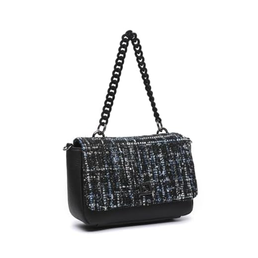 Abbacino Bolso de mano de fiesta en tweed negro Negro