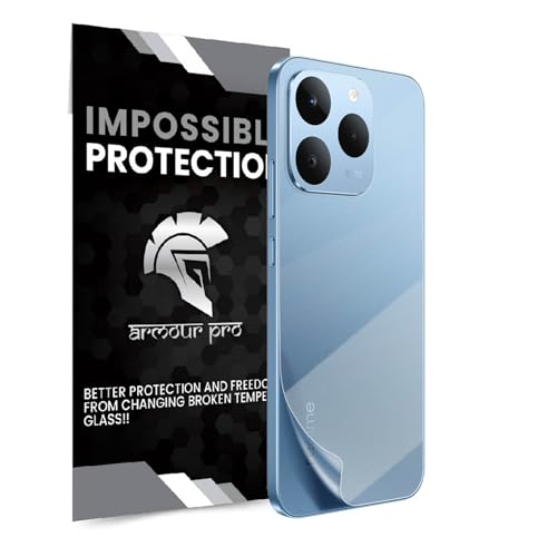 Image of ArmourPro Back Screen Protector for Realme 15T, Premium Ultra Thin TPU Back Membrane Guard, Bubble-Free, Edge to Edge Coverage, Fingerprint Friendly | Crystal Clear, 1 Pack