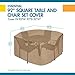 DUCKCOVERS Essential Water-Resistant 92 Inch Square Table & Chair Set Cover, Outdoor Table Cover