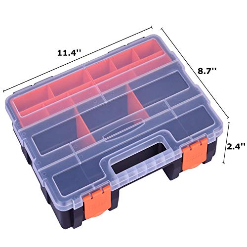 Easyzon Toolbox Hardware & Parts Organizers 4 Piece Set Tool Box, Versatile And Durable Storage Compartment Small Parts Organizer #TOP5