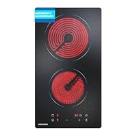 AURAKICH Glaskeramikkochfeld 2 Platten, Einbau-Kochfeld mit Abriebfeste Glaskeramik, 2 Jahre Garantie, 3000W, 9 Leistungsstufen, Timer 1-99 Min, Kindersicherung, mit Stecker, für alle Töpfe