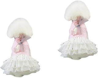 VILLCASE 2Pcs Roupas De Cachorro Vestidos De Princesas Para Menina Roupas De Cachorro Roupas De Cachorro Menina Roupão Vestido De Cachorro De Páscoa Roupas Roupas De Cachorro Saia Saia De