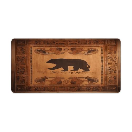 Bear Desk Mat Fashion Large Mouse Pad de Goma Antideslizante miniatura 1