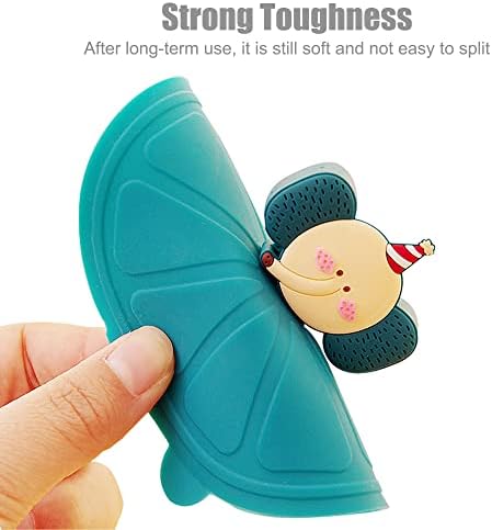 WSNDM 6 Pcs Silicone Glass Cup Covers, Reusable Anti-dust Cup Covers, Cute Cartoon Animal Shape Hot Drink Cup Lid, Creative Coffee Drink Cover, Suitable for Home Office Coffee Tea (4.5 Inch)