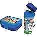 Produktbild Rotho Memory Kids 2er-Set Brotdose mit Trinkflasche, Kunststoff (PP) BPA-frei, blau mit motiv "fussball", 1l + 0,4l (20,7 x 7,5 x 17,4 cm)