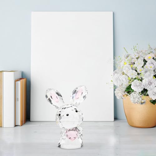 Figurine de lapin en cristal ornement unique décoration maison