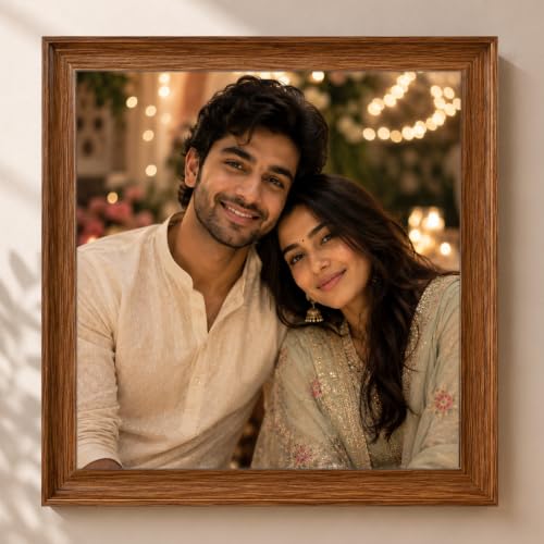 Image of Art Street Customize Premium Cave Wall Photo Frame With Photo Upload and Rakhi For Raksha Bandhan, Brother, Sister, Birthday, Anniversary for Husband, Couple, Parents For Wall Only (Square 12x12 Inch)