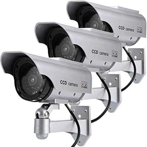 E-FINDS �_�~�[�J���� �_�~�[ �h�ƃJ���� �Ď��J���� �\�[���[ �p�l������ ���O ���� ���� ��LED�펞�_�� �h�� �����O���p �_�~�[ �ԊO���^ �h�� �h�Ƒ΍� (�V���o�[ 3��Z�b�g)