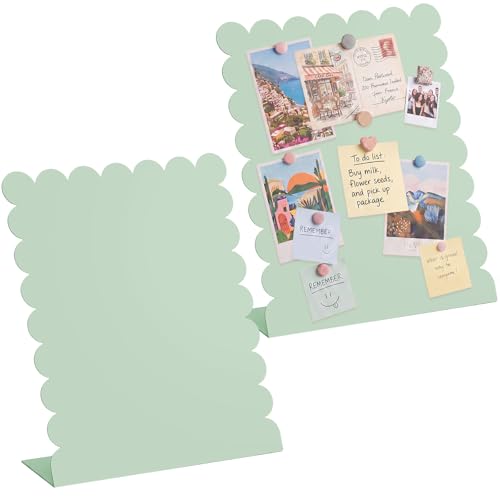 Gueevin 2 Pcs Magnet Board Magnetic Display Stand for Table, Green, Small
