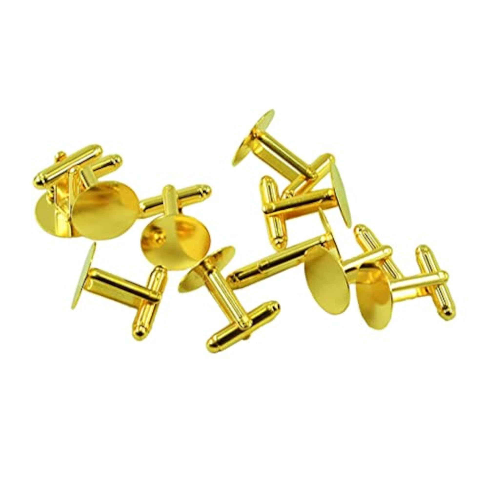30x Blank Round Cabochon Cuff Link Settings for DIY
