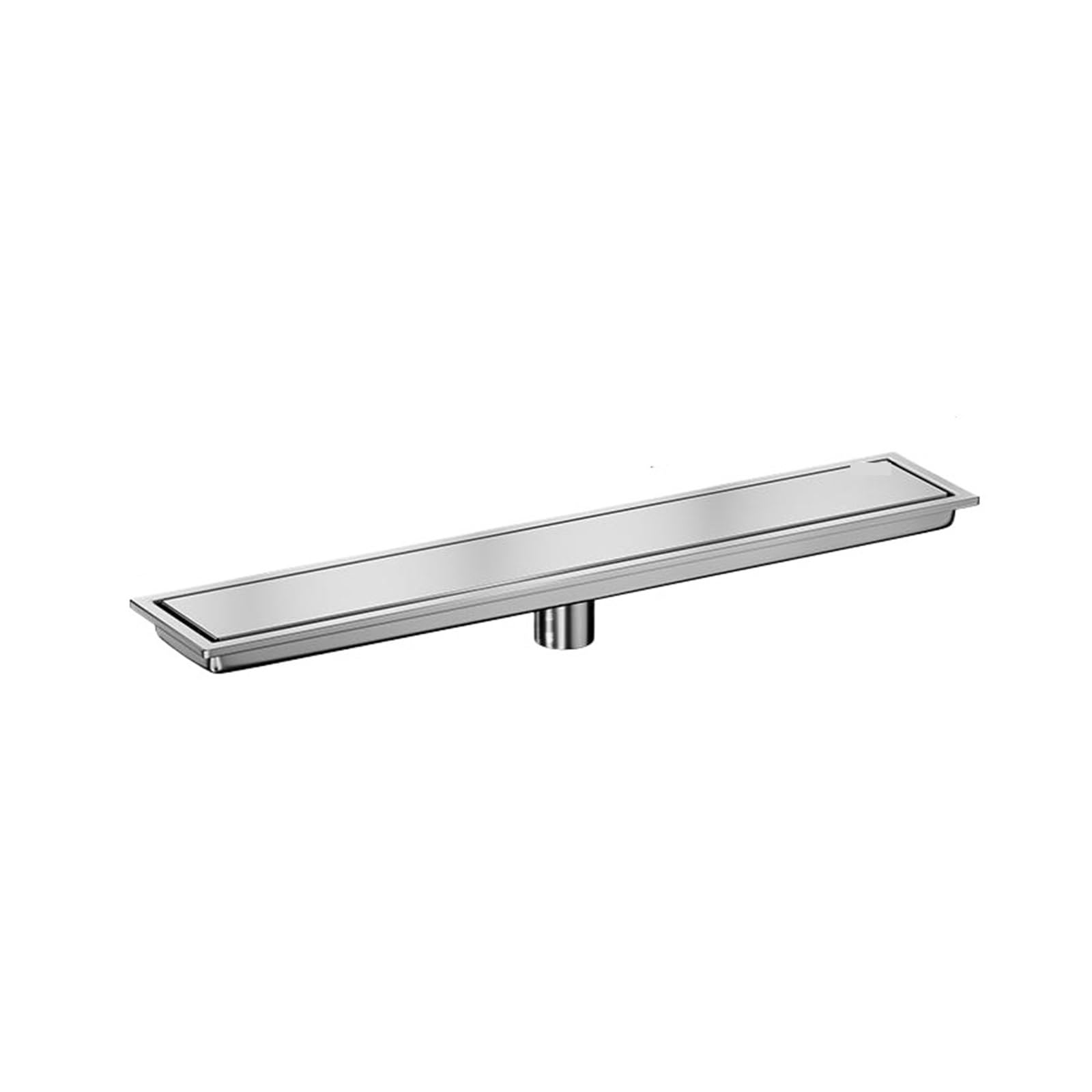 Linear Shower Drain Invisible Tile Floor Drain Brshed Gold Black 304 Stainless Steel Lavatory Bathroom Shower Long Linear Drainage Side Drains(10cmX50cm)