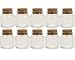 Produktbild hocz Gewürzgläser Set mit Press-korken | 10 teilig | Füllmenge 175 ml | Rund Hochwertiges Glas | Glasdose Glasgefäß ideal für Salz Pfeffer Sonnenblumenkerne kürbiskerne Kandis Bonbons Korkengläser
