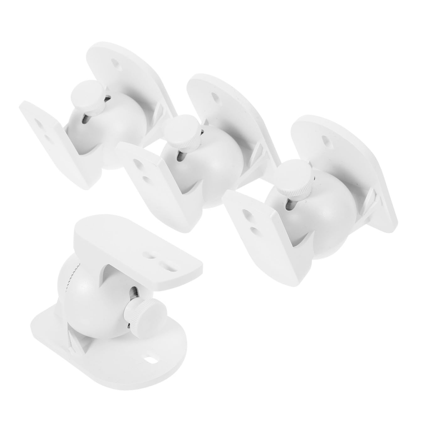 Support Mural Fixation Murale pour Haut-parleurs Satellite en ABS Blanc Optimise l'espace 4 Pièces pour Enceintes Audio pour Usage Domestique