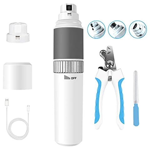 Wistwoxxon Dog Nail Grinder Upgraded - Pet Nail Trimmer Quiet with 20h Working Time Pet Nail Trimmer Painless Paws Grooming Kit for Cat Dog Nail Grinder for Small Medium Large Dogs Cover