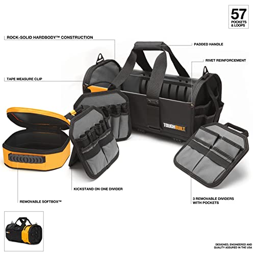 TOUGHBUILT TOU-81-18 18" Modular Tote, Black/Yellow