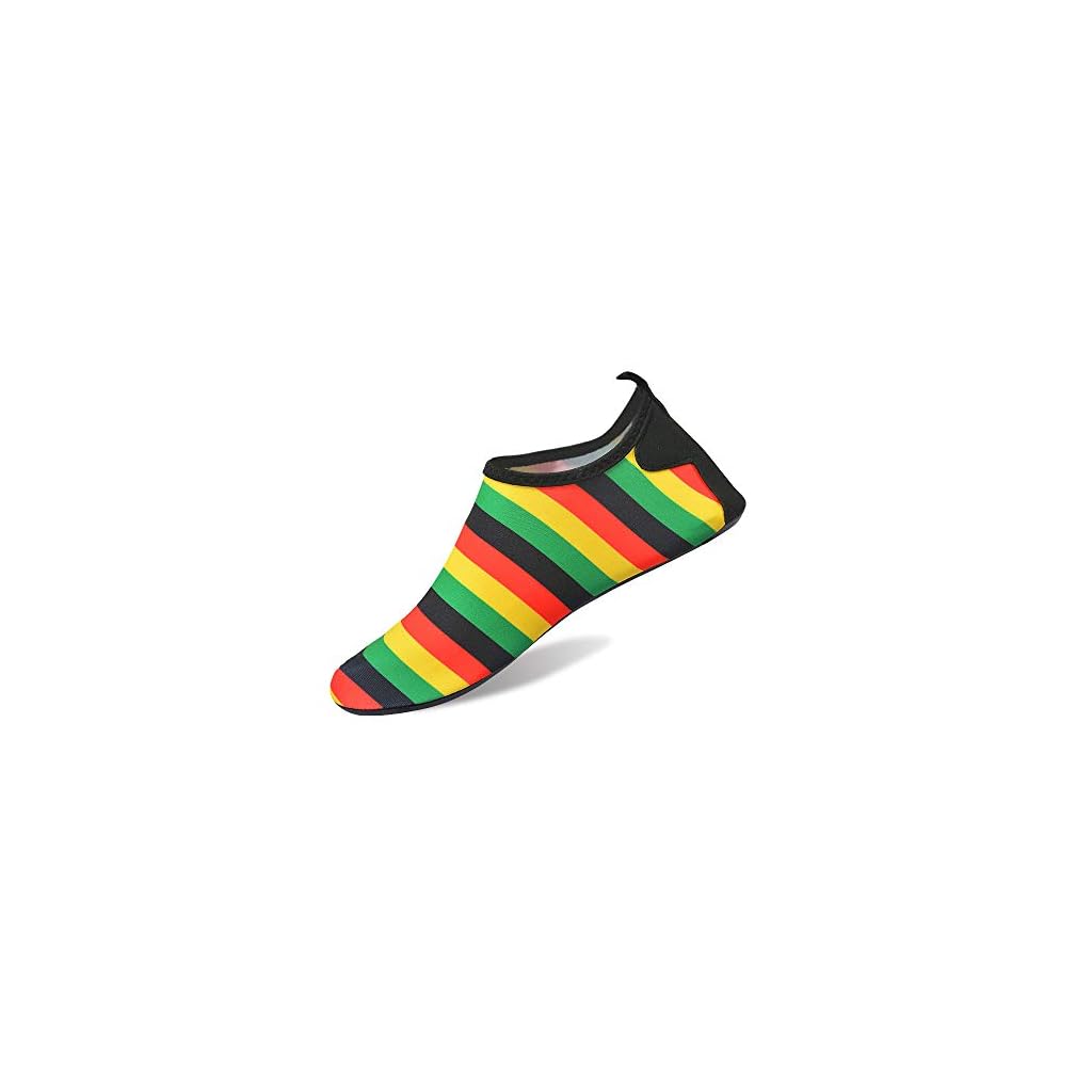 Water Shoes for Women and Men Quick-Dry Swim Beach Shoes for Outdoor Surfing Yoga Exercise Jamaica Flag Caribbean Reggae Rasta (Africa, 5.5)