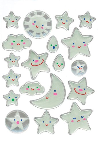 Preisvergleich Produktbild HERMA Sticker MAGIC "Sterne", Stone leuchtend