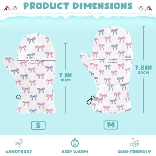 Image of Plaaee Early 1990s Pattern Kids Glove Warm Mitten Winter Favor for Toddler Boys and Girls Children Cold Weather Gloves