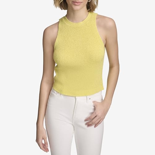 Image of Calvin Klein Women's Sleeveless Ribbed Sweater