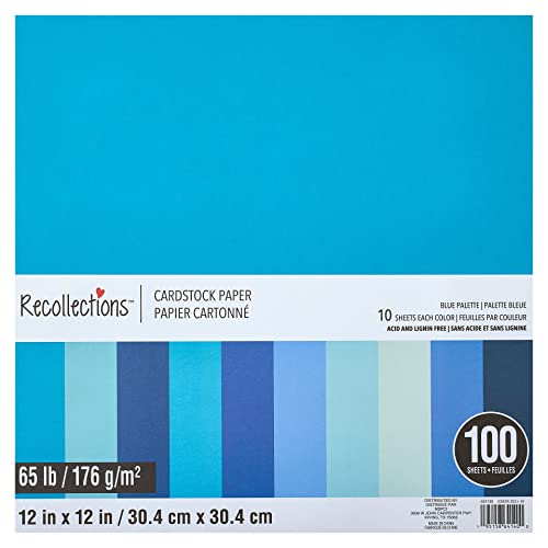 Michaels Blue Palette 12”; X 12”; Cardstock Paper By Recollections™, 100 Sheets #TOP16