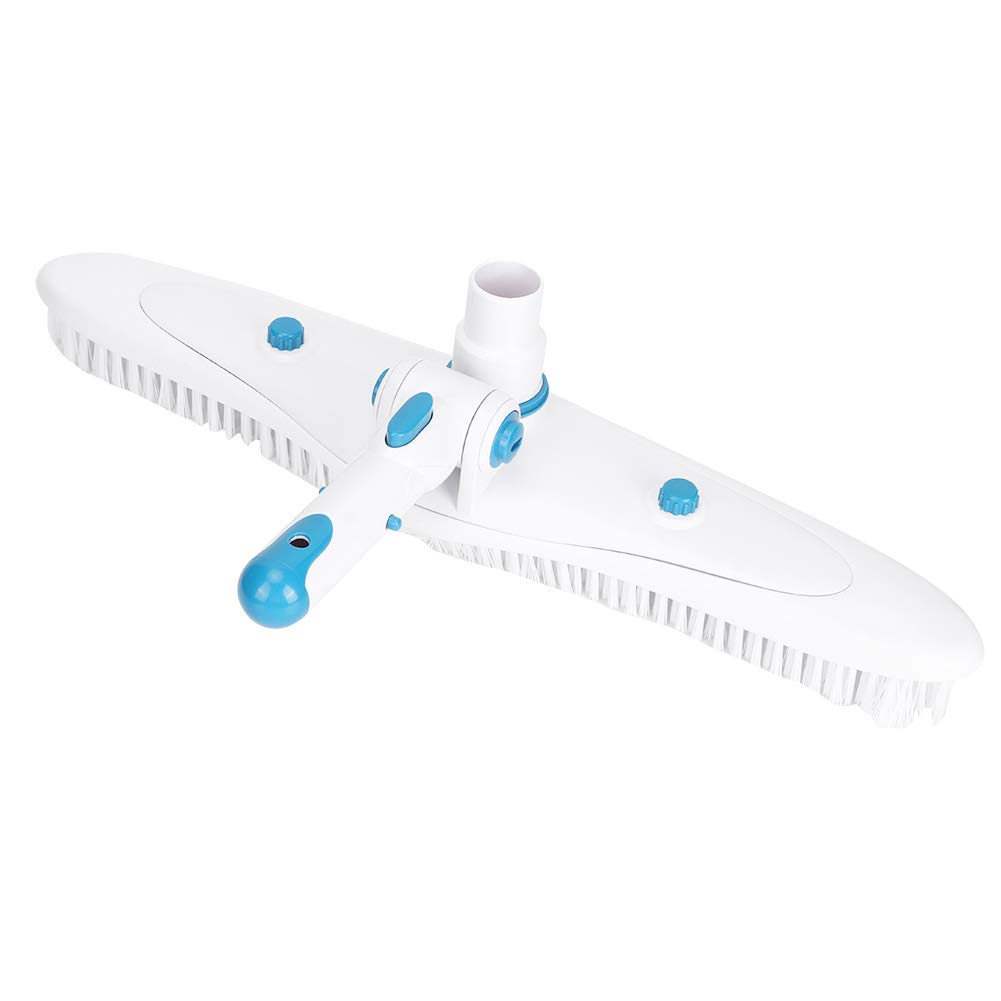 Zdejmowana szczotka do basenu, regulowany kąt, szczotka do czyszczenia basenu o doskonałej zdolności czyszczenia do pielęgnacji basenu, nylon polietylenowy, 45 cm, 17 cali, 653 g
